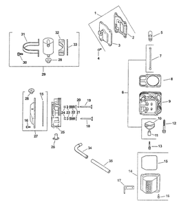 Kohler Head / Valve / Breather Diagram and Parts List for 3654 53AB5B8K100-ZT54 Cub Cadet Lawn Mower